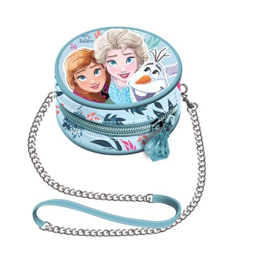 Disney Frozen 2 Nature-Mini Bolso con Cadena Disney Redondo, Multicolor