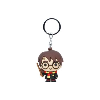 Porte-clés figurine Harry Potter Chibi-Vinyl, marron 1