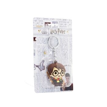 Porte-clés figurine Harry Potter Chibi-Vinyl, marron 3