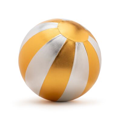 Gold- und silberfarbener Zirkus-Stoffballon zum Aufblasen, 40 cm