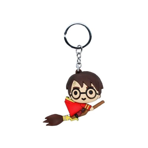 Harry Potter H Chibi-Figura de Vinilo Llavero, Marrón