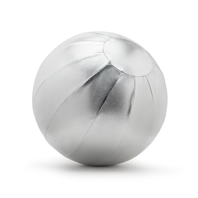 Silberner Zirkus-Stoffballon zum Aufblasen, 40 cm