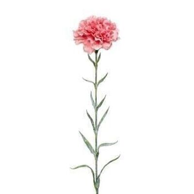 Fleur en soie - Dianthus branch rose 67cm