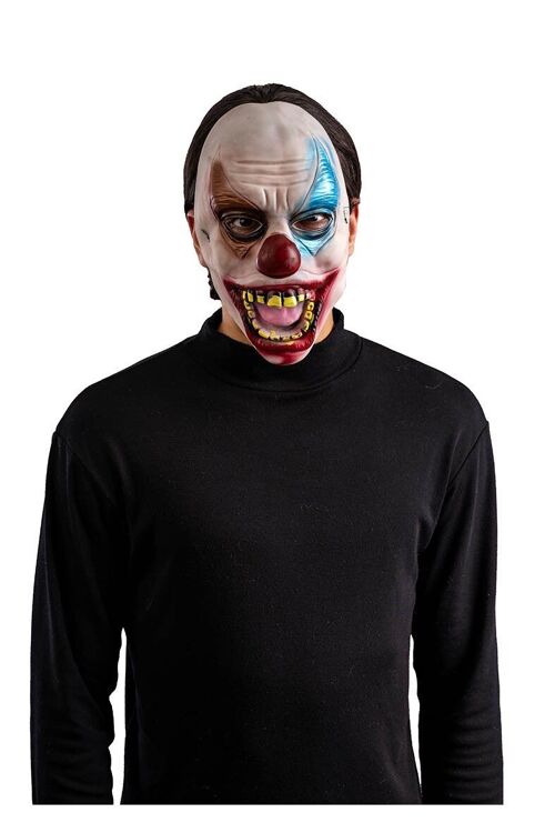 Maschera clown in fingomma con cav.
