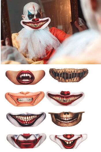 Décoration adhésive bouche d'horreur mod.cul.avec étiquette
