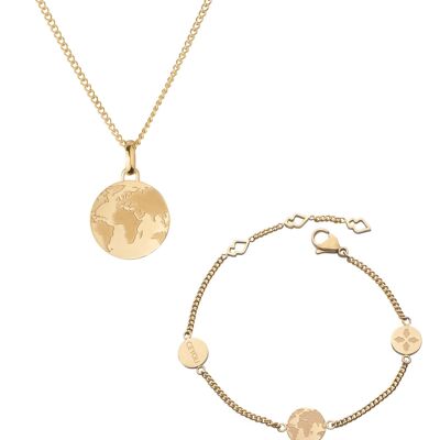 CEYOLI Set One World Necklace & Celebrate the World Bracelet