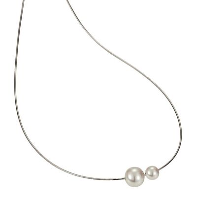 Choker with two freshwater pearls