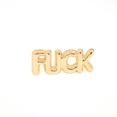 HV Ballonornament 'Fuck' - 25x83.5x10 cm - Gold