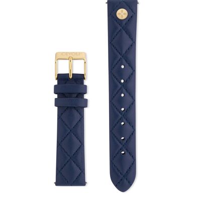 CEYOLI Celebrate Line Bracciale a sgancio rapido Pelle trapuntata a sgancio facile Blu oceano