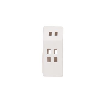 Photophore HV House - Blanc - 7x6x15cm 5