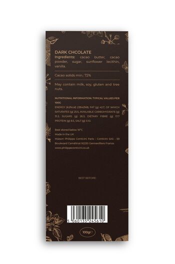 Chocolat Noir 72% - 90 gr 3