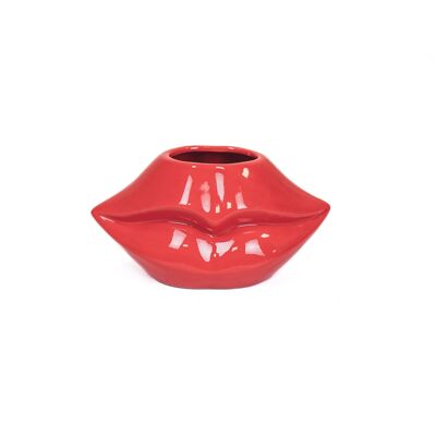 HV Lips Don't Lie Topf – Rot – 21 x 19 x 11 cm