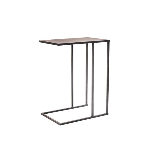 HV Metal Sofa Side Table Black 45x30x60cm
