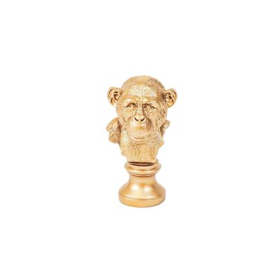 HV Monkey Head- Gold-15.5x15.5x28.5cm