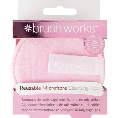 Brushworks Almohadillas Limpiadoras Reutilizables de Microfibra - 7 Piezas