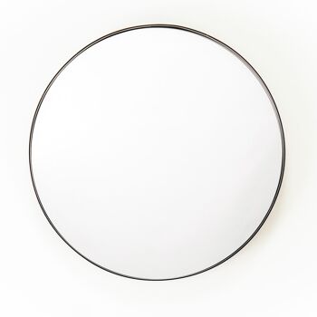 Miroir rond en métal HV-Noir-40cm 1