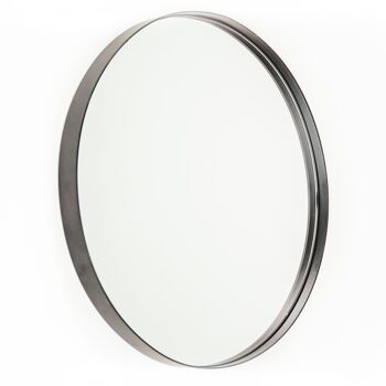 Miroir rond en métal HV-Noir-40cm 2
