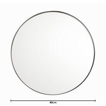 Miroir rond en métal HV-Noir-40cm 5