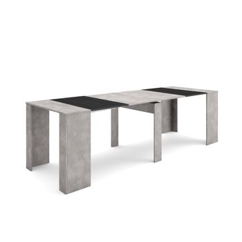 Accueil | Table console extensible | Table à manger pliante | 260 | Pour 12 personnes | Salle à manger et cuisine | Style moderne | Ciment283_9_02 1