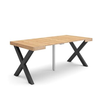 Accueil | Table console extensible | Table à manger pliante | 180 | Pour 8 personnes | Pieds en bois massif | Style moderne | Chêne230_19_02 1