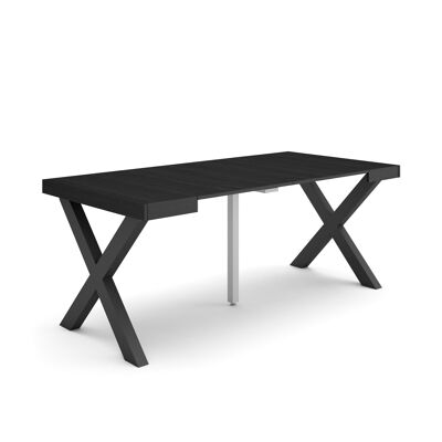 Skraut Home | Extendable Console Table | Folding dining table | 180 | For 8 people | Solid wood legs | Modern Style | Black232_41_02