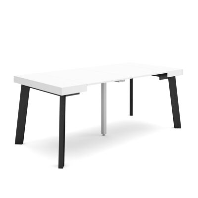 Skraut Home | Extendable Console Table | Folding dining table | 180 | For 8 people | Wooden legs | Modern Style | Black and white 259_7_02