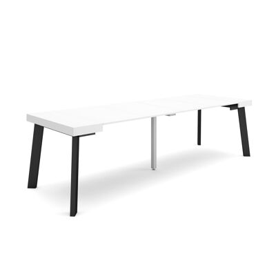 Skraut Home | Extendable Console Table | Folding dining table | 260 | For 12 people | Wooden legs | Modern Style | White331_7_02