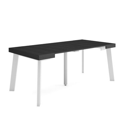 Skraut Home | Extendable Console Table | Folding dining table | 180 | For 8 people | Wooden legs | Modern Style | Black270_6_02