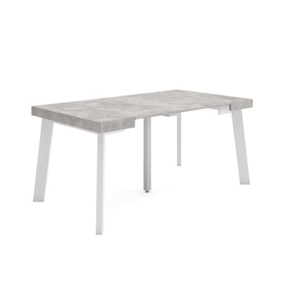 Skraut Home | Extendable Console Table | Folding dining table | 160 | For 8 people | Wooden legs | Modern Style | Cement247_6_02