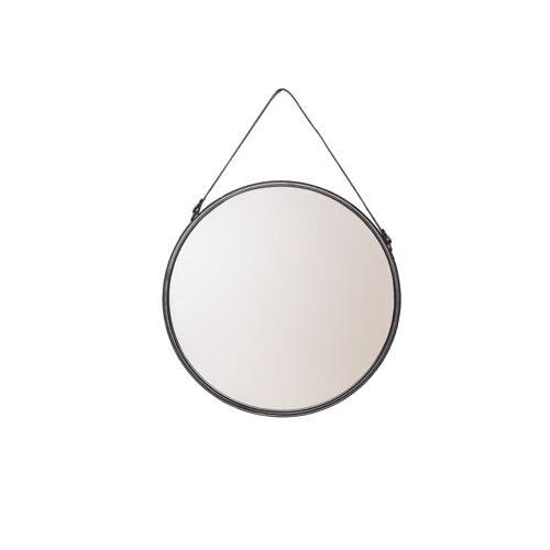 HV Round Metal Mirror-Black- Ø50cm