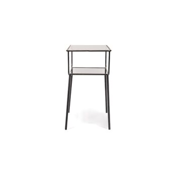 Table d'appoint HV Métal Noir/Verre - 49.5x35x60.5 cm 3