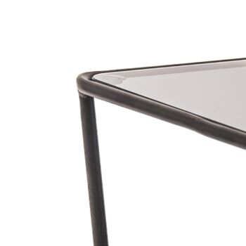 Table d'appoint HV Métal Noir/Verre - 49.5x35x60.5 cm 5