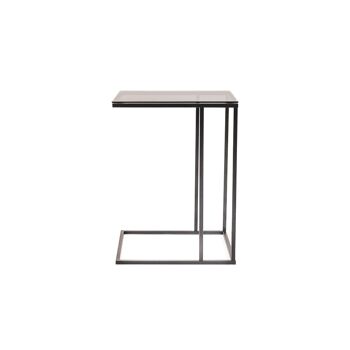 Table d'Appoint HV Canapé Métal Noir/Verre - 40x35x51cm 3