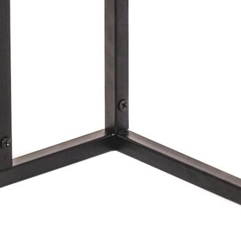 Table d'Appoint HV Canapé Métal Noir/Verre - 40x35x51cm 5