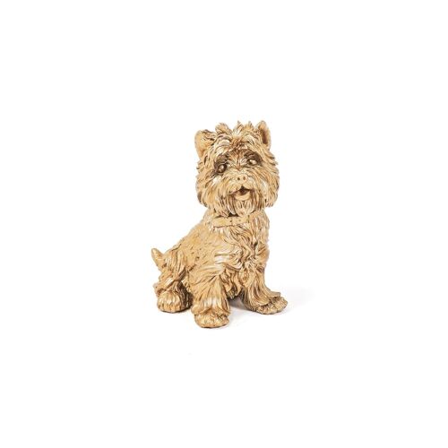 HV Terrier Dog- Gold 22,5x16,5x27,5cm