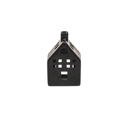 HV House Tealight Holder Black -9x6x14.5cm