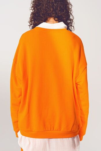 Pull L'amour Text en Orange 3