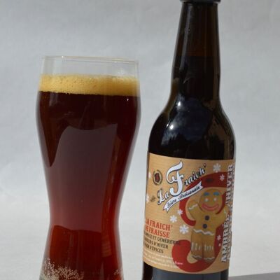 Amber beer with gingerbread