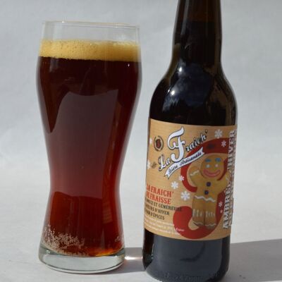 Amber beer with gingerbread
