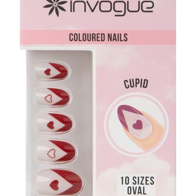 Invogue Valentines Oval Nails - Cupid