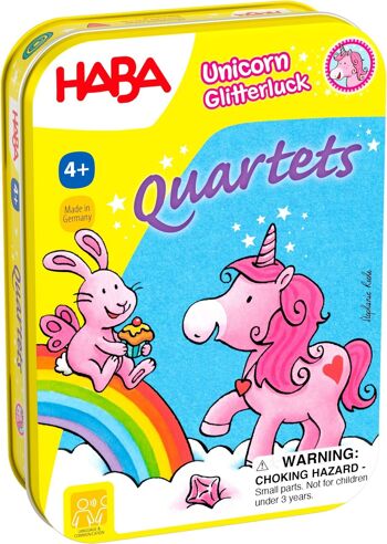 HABA -Unicorn Glitterluck Quartet Mini- Jeu de voyage