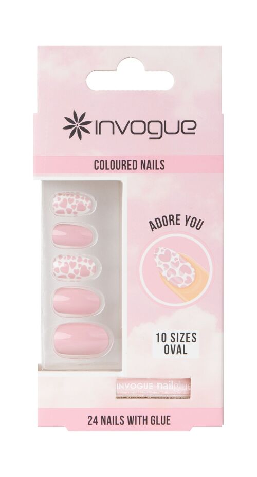 Invogue Valentines Oval Nails - Adore You