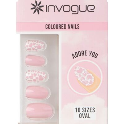 Invogue Valentines Unghie ovali - Adore You