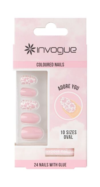 Ongles ovales Invogue Valentines - Adore You 1
