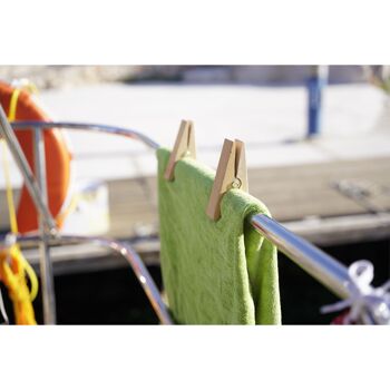 tuuli Pinces à linge en bois pour serviette de plage, chaise longue, yacht, landau, accessoires de blanchisserie 3