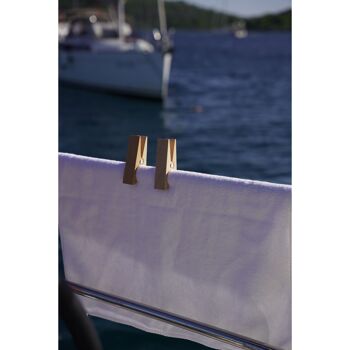 tuuli Pinces à linge en bois pour serviette de plage, chaise longue, yacht, landau, accessoires de blanchisserie 5