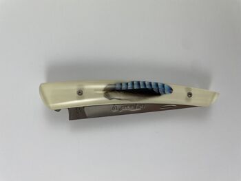 Couteau Le Thiers Pote plein manche 12 cm - Inclusion Plumes de Geai 3