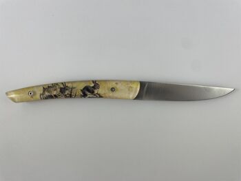 Couteau Le Thiers Pote plein manche 12 cm - Inclusion Lièvre 2