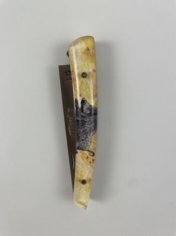 Couteau de poche Le Thiers Pote plein manche 12 cm - Inclusion Sanglier 3