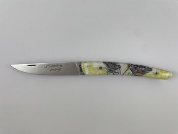 Couteau de poche Le Thiers Pote plein manche 12 cm - Inclusion Bécasse 1